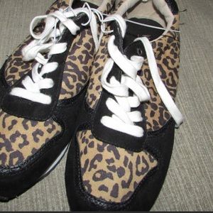 Leopard print sneakers. NWOT